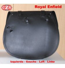 Left saddlebag Royal Enfield Bullet Classic mod, BANDO Basic Specific - Black -