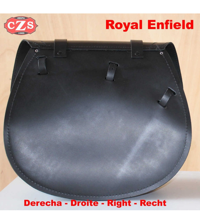 Recht satteltasche Royal Enfield Bullet Klassische mod, BANDO Basis Spezisfiche - Schwarz -
