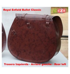 Sacoche gauche Royal Enfield Bullet Classique mod, BANDO Basic Specifique - Brun 