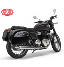 Sacoches pour Bonneville T100 - T120 -Triumph mod, SAHARA Clover - Spécifique - Rigides