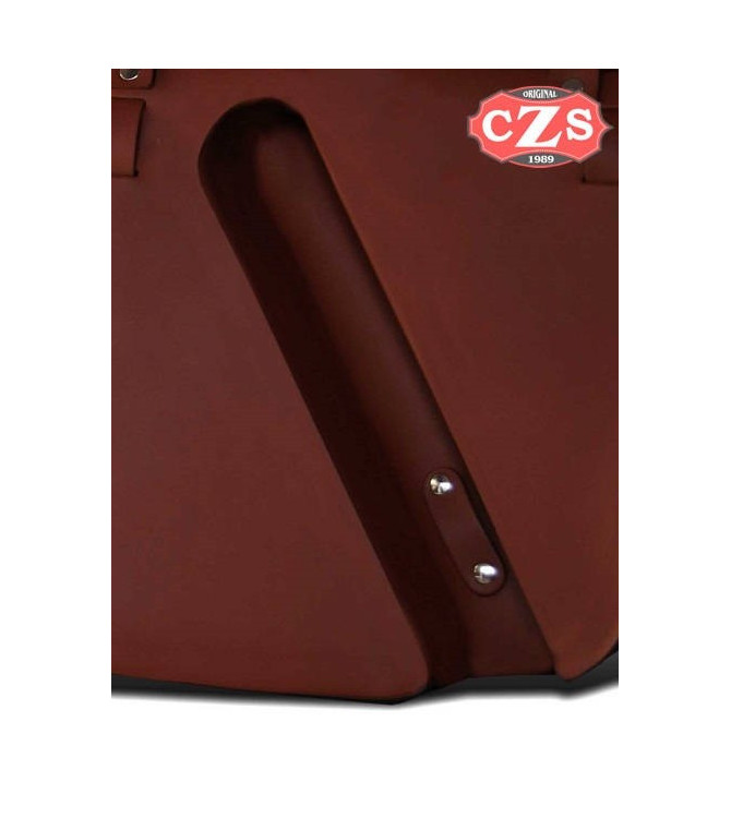 Sacoche DROITE pour Sportster Harley Davidson mod, SCIPION - Creuse Amortisseur - Brun - Spécifique