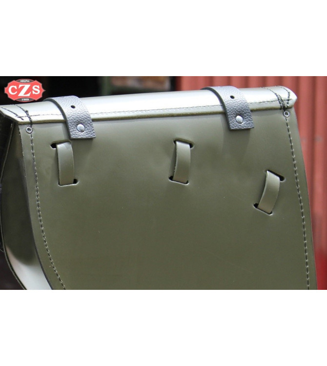 Alforja de Basculante DERECHA para Royal Enfield Bullet Classic 350/500 mod, HERCULES Básica - Portabotellas - Específica