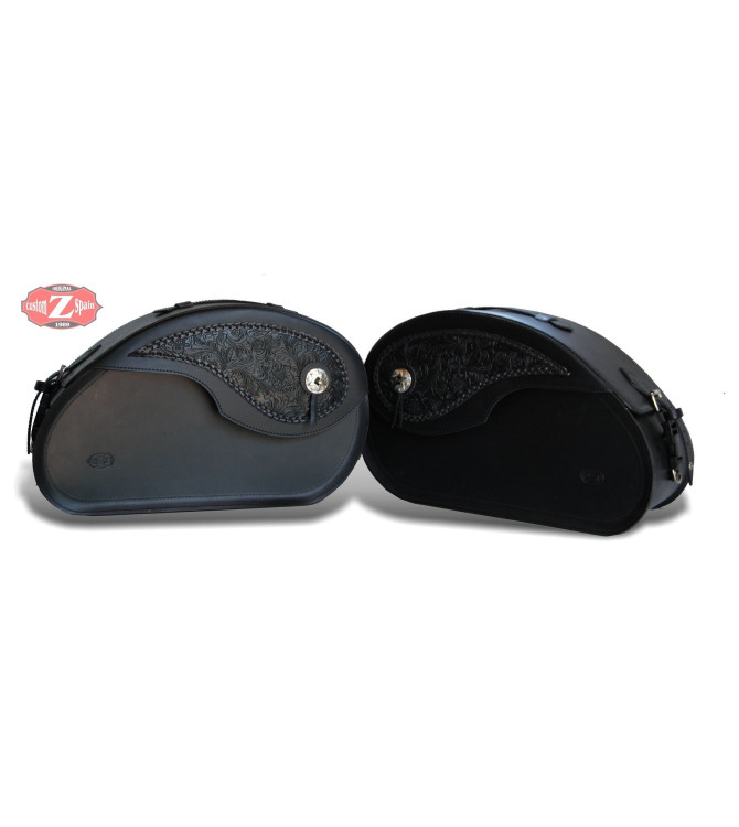 Rigide jeu sacoches pour Kawasaki Vulcan 900 NAPOLEON Gotikas spécifiques