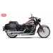 Sacoches Rigides pour Kawasaki Vulcan 900 mod, VENDETTA - Basique - Spécifique - Rouge -