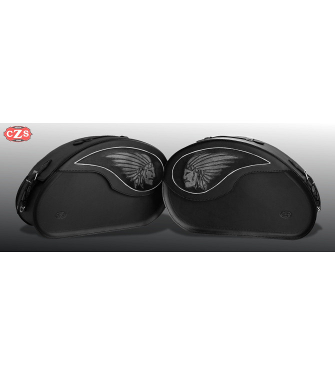 Rigid Saddlebags for Indian Chief Classic mod, NAPOLEON - Gothic - Specific