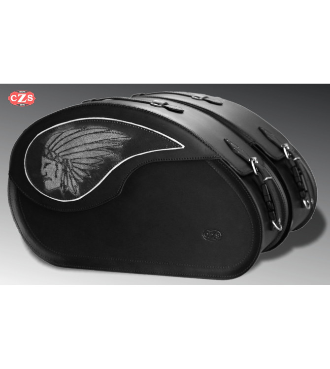 Rigid Saddlebags for Indian Chief Classic mod, NAPOLEON - Gothic - Specific