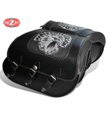 Rigid Saddlebags for Dyna Harley Davidson mod, SUPER STAR - Hollowware damper - Eagle Head HD - Specific