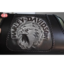 Alforjas Rígidas para Dyna Harley Davidson mod, SUPER STAR - Hueco Amortiguador - Cabeza de Águila HD - Específica