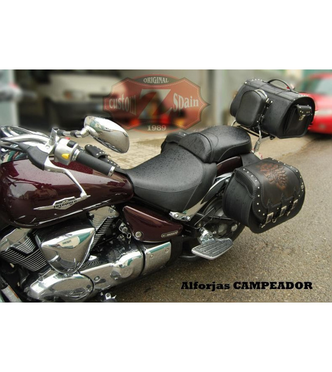 ALFORJA CAMPEADOR COCO NEGRO BÁSICAS TRENZADAS