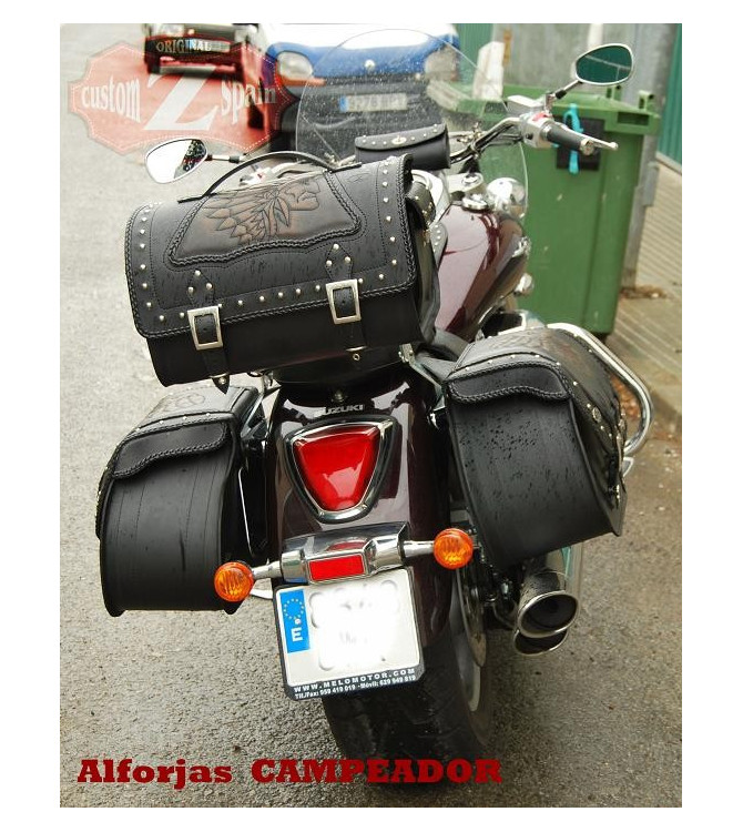 ALFORJA CAMPEADOR COCO NEGRO BÁSICAS TRENZADAS