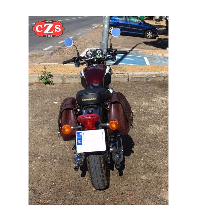 Alforjas para Kawasaki W800 mod, BANDO Básicas Específica - Marrón -