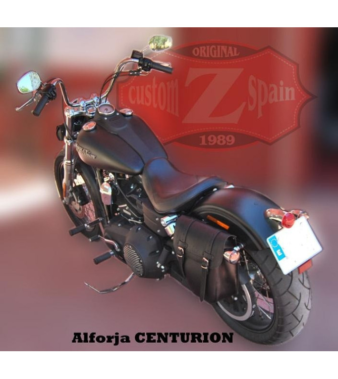 Alforja para Dyna Street Bob Harley Davidson mod, CENTURION Específica - Negro - IZQUIERDA
