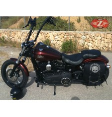 Alforja Lateral para Street-Bob Harley Davidson mod, SPARTA Personalizada Willie Skull