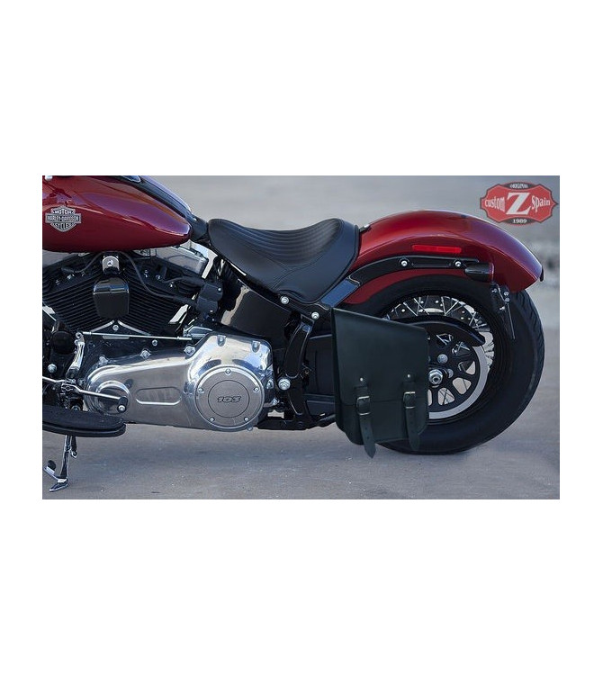 Alforja de basculante para Sportsters Harley Davidson mod, LEGION color cuero