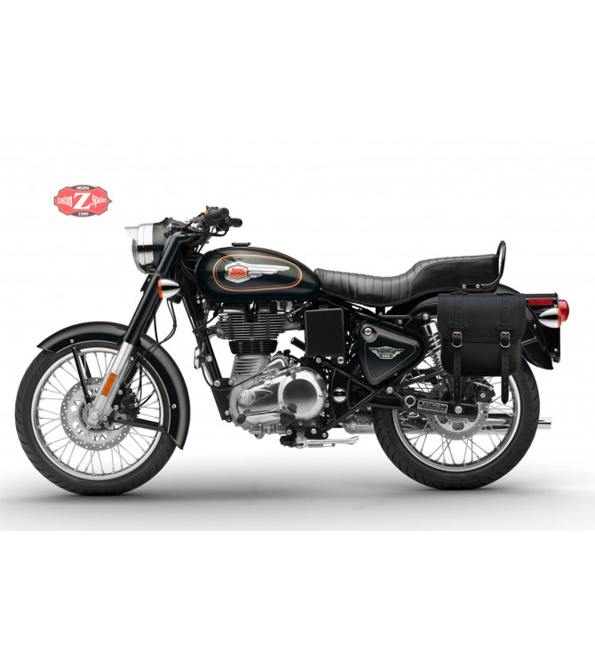 Alforja para Royal Enfield - Bullet Classic 350/500cc - mod, CENTURIÓN Específica - Marrón - IZQUIERDA