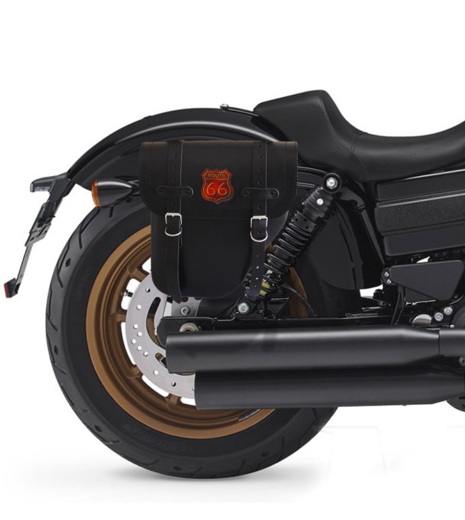 Satteltasche für Dyna Street Bob Harley Davidson mod, CENTURION Spezifische - Route 66 - LINKS