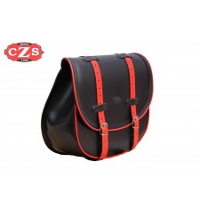 Side saddlebag mod, BANDO Basic UNIVERSAL Bicolor - Black/Red - 