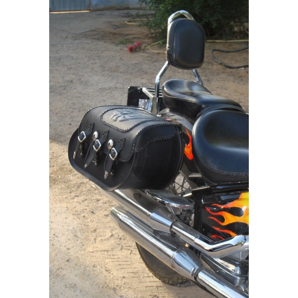 Rigid Saddlebags SUPER STAR Basic Eagle Braided UNIVERSAL