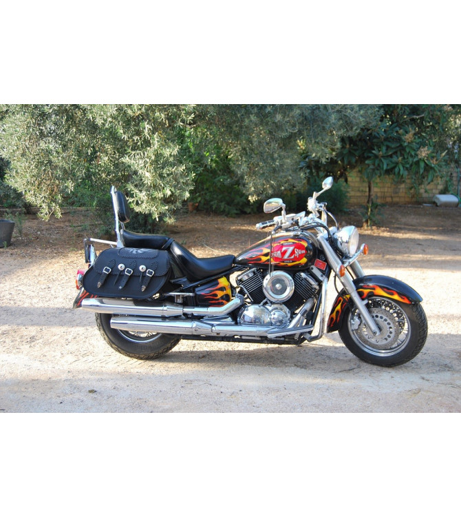 Rigid Saddlebags for Yamaha Drag-Star 1100 mod, SUPER STAR Basic - Eagle - Braided UNIVERSAL