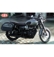 Sacoches Rigides pour Tryumph Bonneville T100/T120 mod, SAHARA Clover - Spécifique 