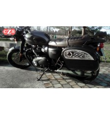 Sacoches Rigides pour Tryumph Bonneville T100/T120 mod, SAHARA Clover - Spécifique 