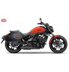 Specific Rigid Saddlebags for Kawasaki Vulcan S 650 mod, VENDETTA VS - Orange -