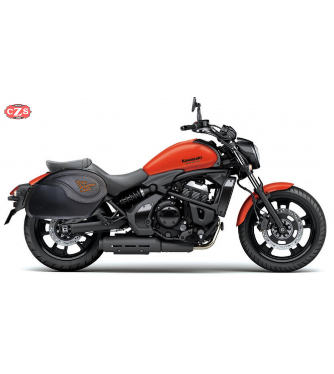 Alforjas Rígidas Kawasaki Vulcan S 650 mod, VENDETTA VS Específicas - Naranja -