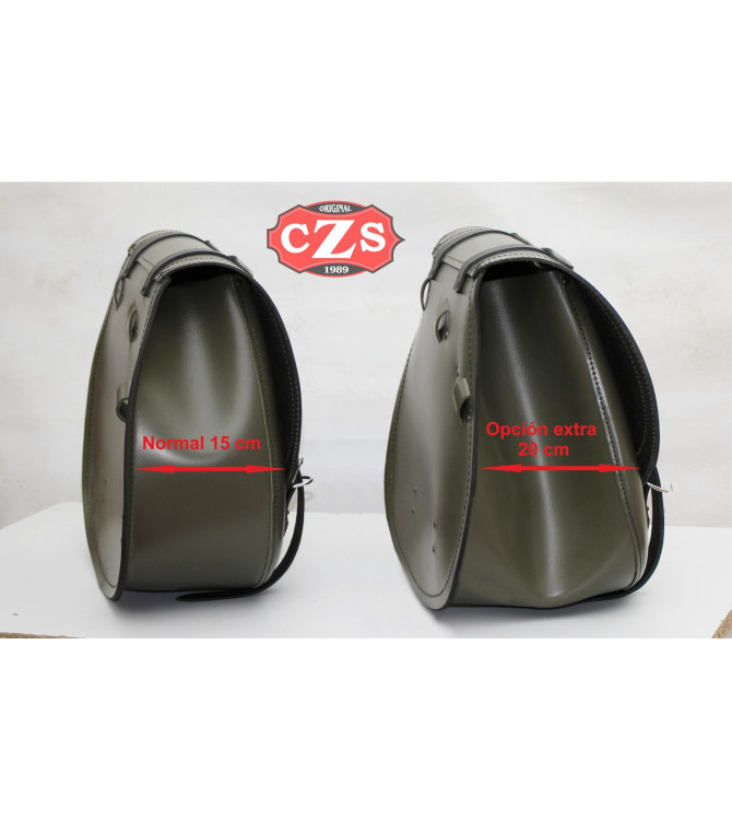 Saddlebag for Royal Enfield Battle Green mod, BANDO PLATOON Basic Specific LEFT