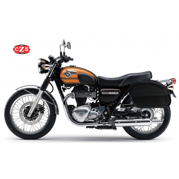Rigid Saddlebags Kawasaki W800 SAHARA Clover Specific