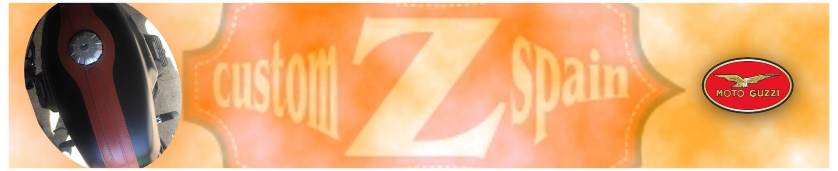 Corbatas Moto Guzzi de cuero para el depósito